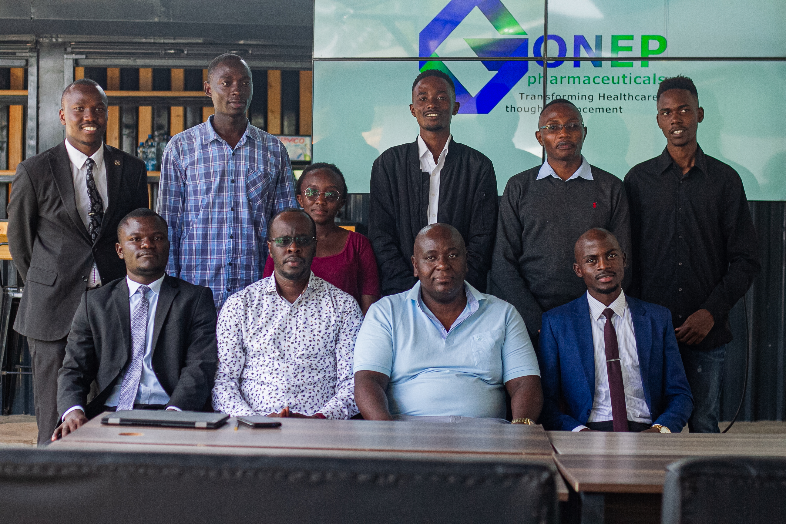 Diverse GONEP team members working together on innovative healthcare technology solutions